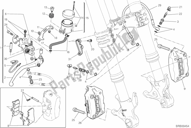 Alle onderdelen voor de Freno Anteriore van de Ducati Superbike 899 Panigale ABS USA 2014